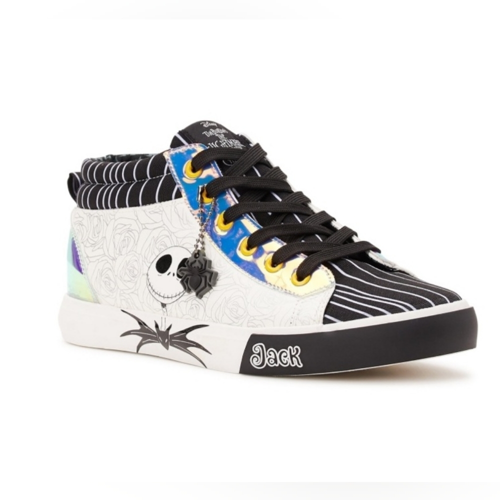 NWT The Nightmare Before Christmas Jack and Sally Hi Top Sneakers Women's